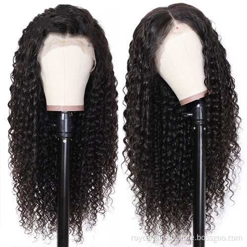 Wholesale 8  28 Inch 100 Percent  Brazilian Unprocessed Virgin Human Hair Kinky Curly Full Swiss Lace Wigs In Stock